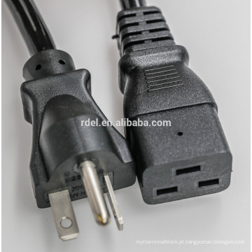 Cabo de força de 6 AWG 14 AWG para computador pesado - C19 a C20 - Cabo de alimentação 14 AWG - IEC 320 C19 para UL de cordão de extensão IEC 320 C20